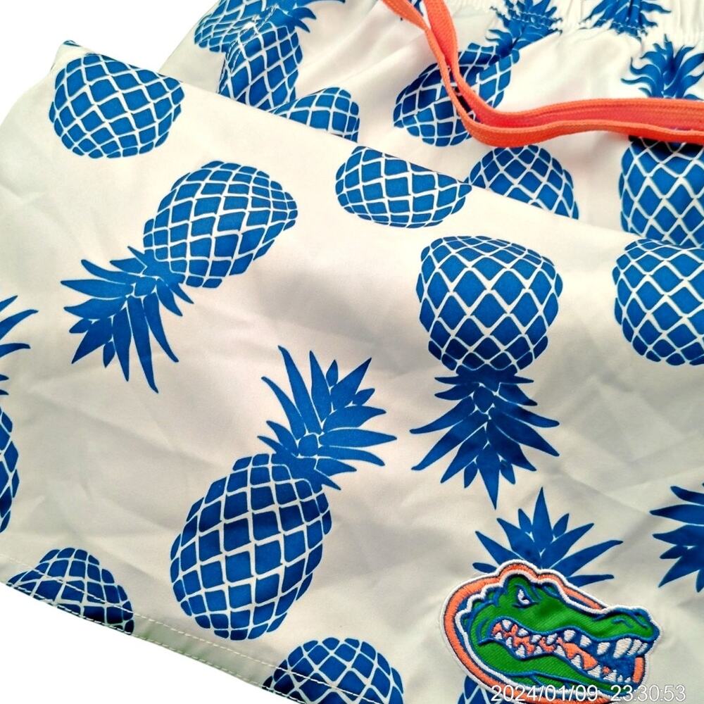 Colosseum UF Florida Gators NCAA Blue Pineapple Swimshorts Trunks 3XL